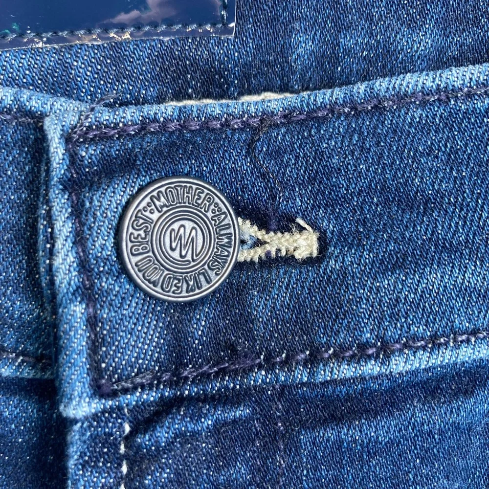 NWT MOTHER The Mid Rise Dazzler Ankle Fray Jeans Fancy Meeting You Here Wash 31 - Picture 8 of 15